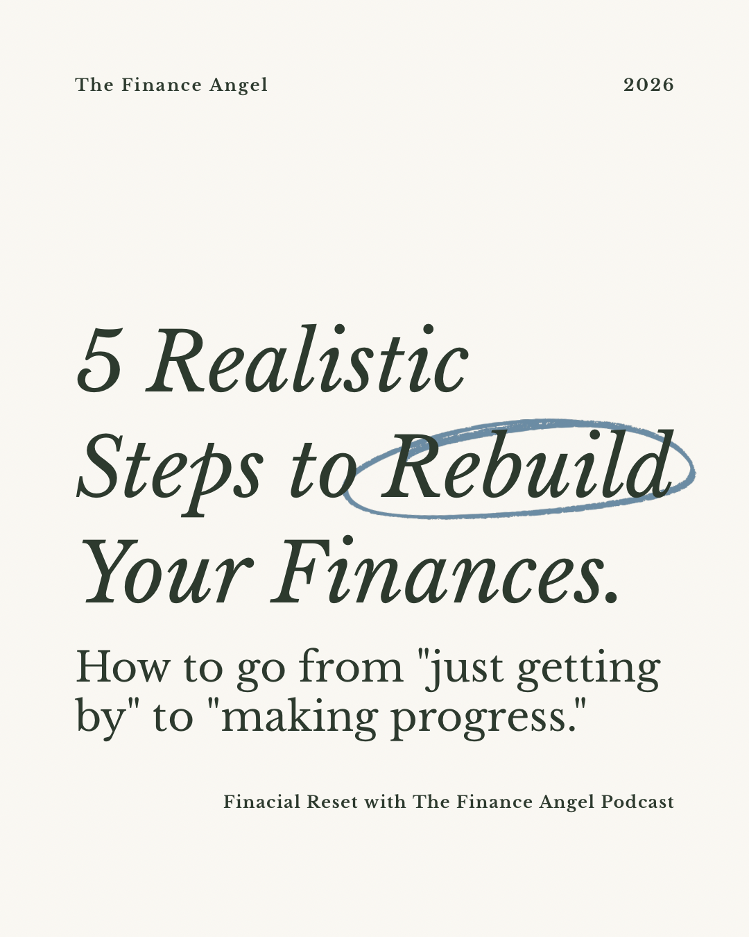 You Don’t Need to Start Over – You Need a Financial Reset